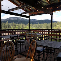 Cuccia's Restaurant — open deck seating with panoramic Sierra Nevada mountain views